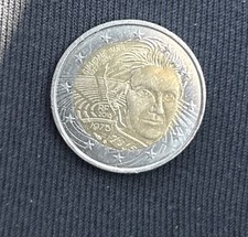 Moneta 2 EURO "Simone Veil / Francia" - MOLTO RARO errore di CONIO