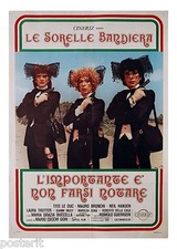 manifesto 2F film L'IMPORTANTE E' NON FARSI NOTARE Sorelle Bandiera 1979