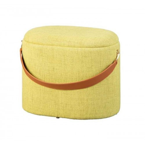 Pouff tondo giallo verde - tondo,