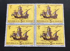 5 LIRE CARAVELLA "SANTA MARIA  QUARTINA FRANCOBOLLI VALORI REPUBBLICA SAN MARINO