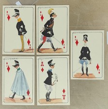 CAVALLERIA UMORISTICA QUADRI-AUTORE GIOVENCO-LOTTO 5 CARTOLINE-D10-192