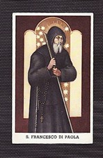 SANTINO "SAN FRANCESCO DI PAOLA" - CON TIMBRO CELEBRATIVO - RARISSIMO