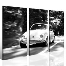 Quadri moderni Old car fiat 500 stampe su tela canvas macchine d'epoca storiche