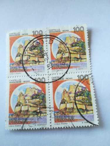 Quartina francobollo 100 - quartina, lire