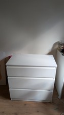 Cassettiera MALM con 3 cassetti dell' Ikea, bianca, 80x78 cm