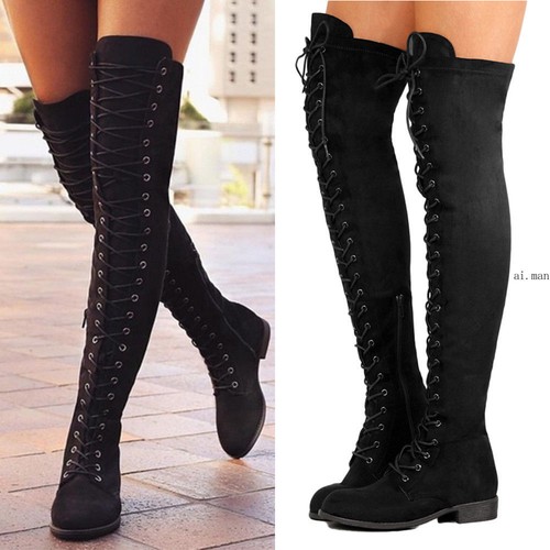 Scarpa donna nera stringata