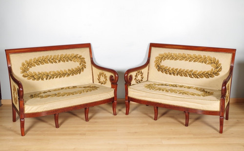 Coppia divani restauro in - restauro,