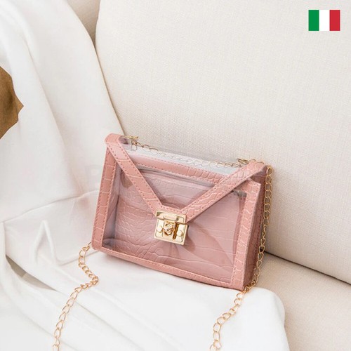 Borsa trasparente tracolla con - trasparente,