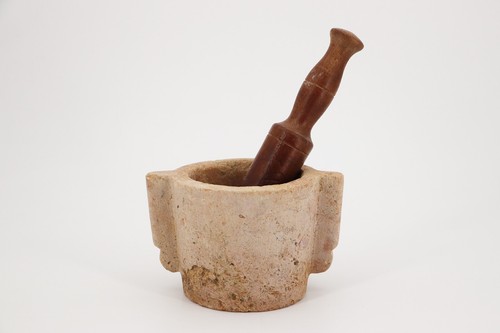 Antico mortaio marmo - mortaio, xviii