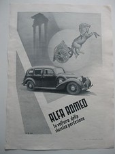 1941 PUBBLICITA ADVERTISING automobile ALFA ROMEO CAVALLO BIGA GRAFICA 38,5X28,5