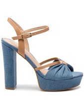 Sandali GUESS denim e pelle n. 38 nuovi con scatola