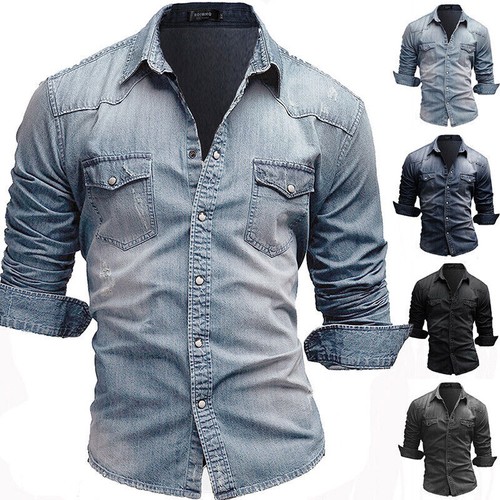 Camicie jeans uomo denim - , 2026