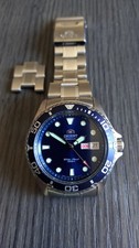 Orient Diver Mako II 42mm Cassa Argento in Acciaio, Cinturiono Argento in...
