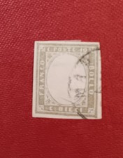 Francobollo Antichi Stati 10 Cent SARDEGNA 14C FIRMATO CARDILLO