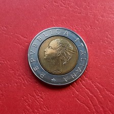 ITALY 500 lire 1991 Bimetallic