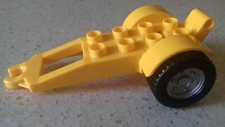 LEGO DUPLO - RIMORCHIO TRATTORE GIALLO – GRANDE FATTORIA 5649 - VINTAGE - USATO