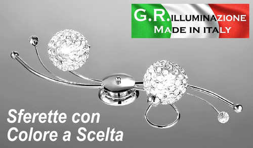 Plafoniera moderna cromata - plafoniera,