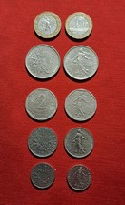 Lotto Monete Franchi Francesi Nr.10 Pezzi