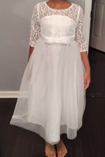 Abito bambina bianco prima