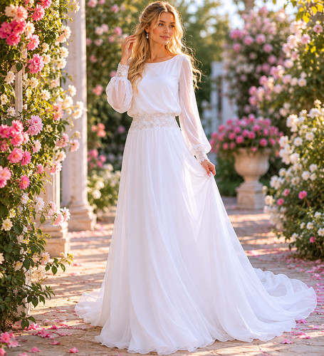 Abito sposa rosa clara boho - sposa,