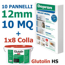 DEPRON PANNELLI ISOLANTI DA 12MM (125 X 80 ) CONFEZIONE DA 10MQ + COLLA GLUTOLIN
