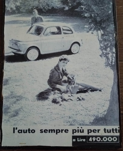 Targa pubblicitaria fiat 500 - targa,