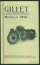 Gillet Herstal 1931 Belgio depliant moto depliant vendita sales brochure RP