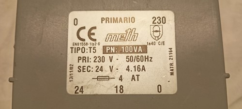 Trasformatore 24v 4 2a - 0-18-24v, /