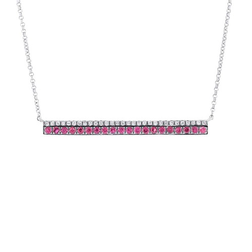 14k oro bianco rubino - 14k,