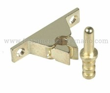 FERMAPORTA OTTONATO A PINZA IN LEGA LEGGERA CON INCONTRO A PIOLO FERMA PORTE