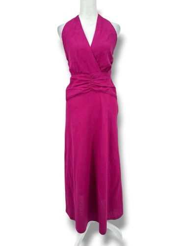 Abito midi zara misto lino - abito,