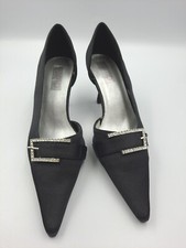 Scarpe raso nero fibbia