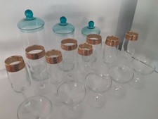 Lotto set di bicchieri e un tris di contenitori vetro porta pasta