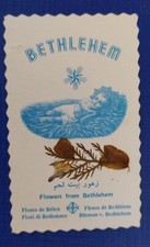 Betlemme Fiori di Terra Santa Antico santino, holy card