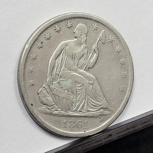 1861 mezzo dollaro - 1861-s, seduto