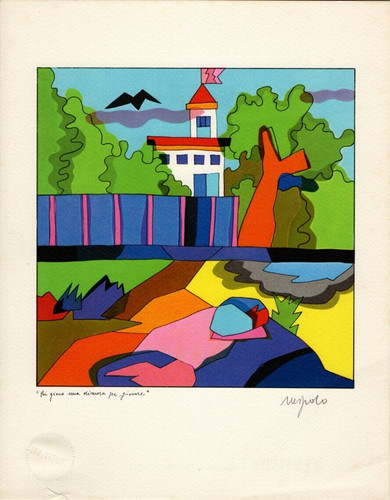 Fotolitografia ugo nespolo pe - fotolitografia, "pe