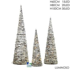 SET 3 ALBERI CONO INNEVATI IN