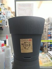 Stefanplast vaso fioriera ethica ø 20 grafite, con riserva d'acqua