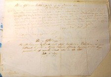 DA VENEZIA A CLODIA PREFILATELICA DEL 1750 lettera Manoscritta Semplice