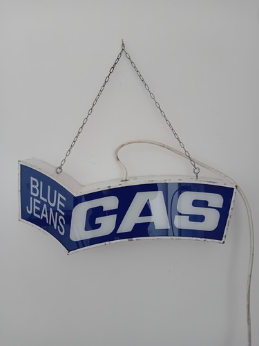 Gas bluejeans insegna - bluejeans, luminosa