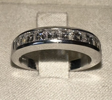 ANELLO FEDINA IN ORO BIANCO 18kt. CON DIAMANTI NATURALI TAGLIO CARRE ct. 1,23