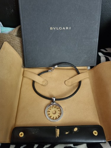 Bulgari ciondolo sole acciaio - ciondolo,