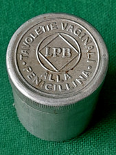 TUBO SCATOLINA DI LATTA ALLUMINIO TAVOLETTE VAGINALI ALLA PENICILLINA. CF29