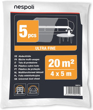 – Set 5 Teli Copritutto 4X5M per La Protezione Di Mobili E Arredi Interni, Teli 