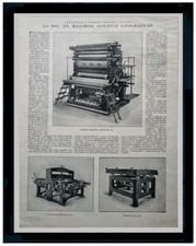 lito da rivista 1925 su nuova tecnologia di stampa macchina rotativa litografica