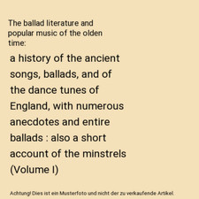 The ballad literature and
