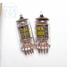 2x TESLA ECC803S (CV4004 E83CC) piastra lunga lk Siemens E83CC 1960 prototipo serie