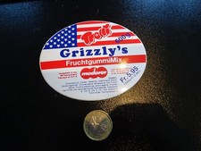 ADESIVO STICKER KLEBER vintage american flag trolli grizzly's fruchtgummimix
