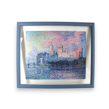Stampa Incorniciata di PAUL SIGNAC Le Château des Papes Neo-Impressionista Arte