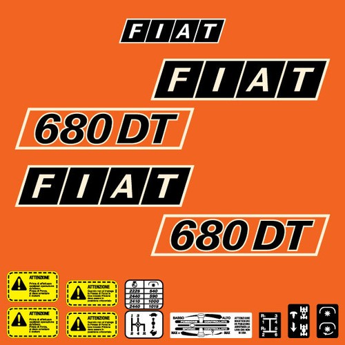 Fiat 680 adesivi - fiat, dt